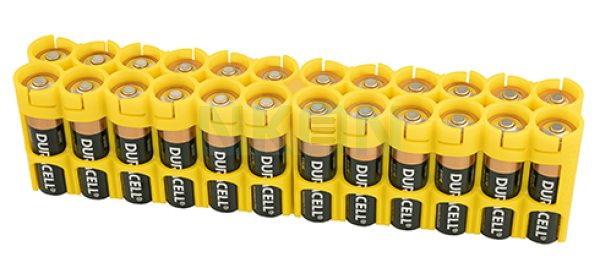 24 AA Powerpax Battery Case - Yellow