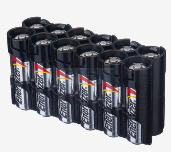 12 AA Powerpax Battery case - Black