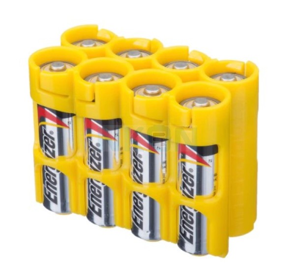 8 AA кассета для батареек Powerpax — Желтый
