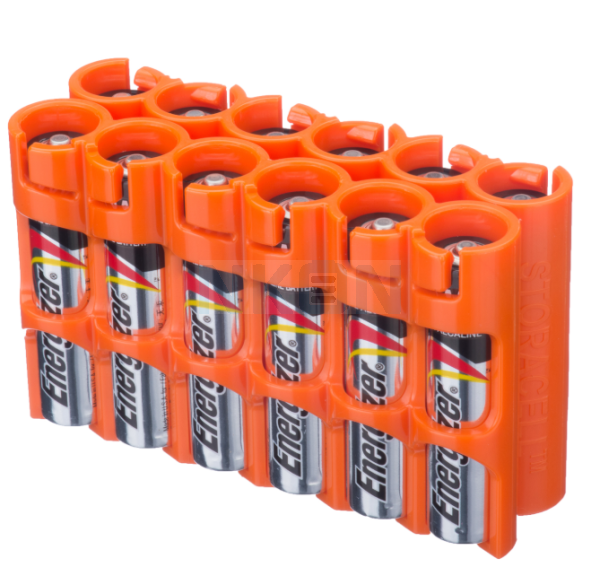 12 AAA Powerpax Battery case - Orange