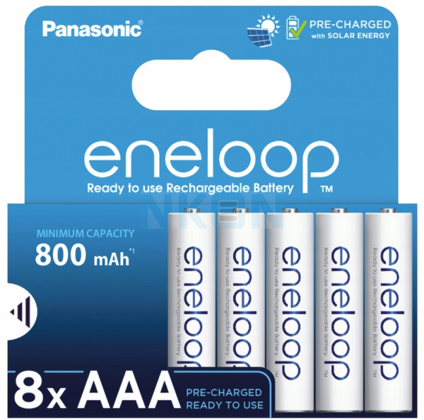 8 AAA Eneloop - Cardboard packaging - 800mAh