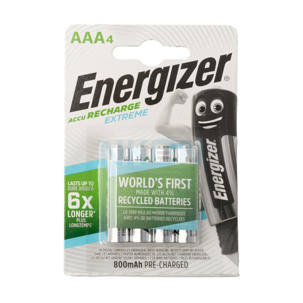 4 AAA Energizer Recharge Extreme - 800mAh