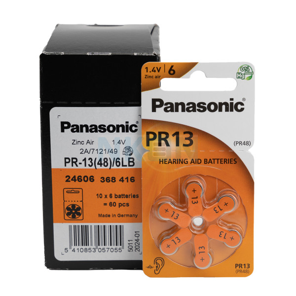 60x 13 Panasonic hearing aid batteries