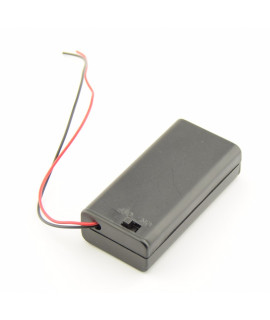 2x AA Battery case with wires and switch