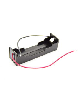 1x 18650 Battery holder with clamp contacts and loose wires