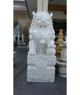 Chinese guardian lion - Marble - 220cm