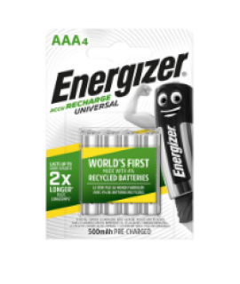4 AAA Energizer Recharge Universal - 500mAh