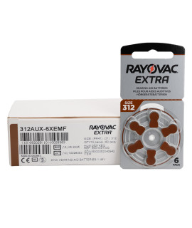 60x 312 Rayovac Extra hearing aid batteries