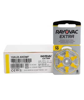60x 10 Rayovac Extra hearing aid batteries