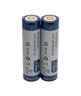 2x Keeppower 18650 3200mAh (protected) - 8A - USB